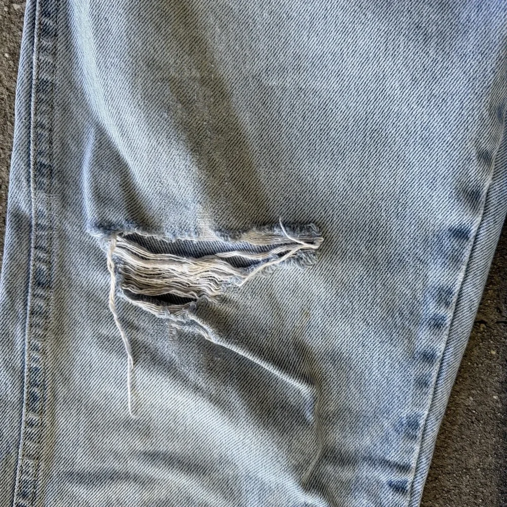Wrangler Straight Leg Jeans With‎ Rips Streetwear Y2K Baggy